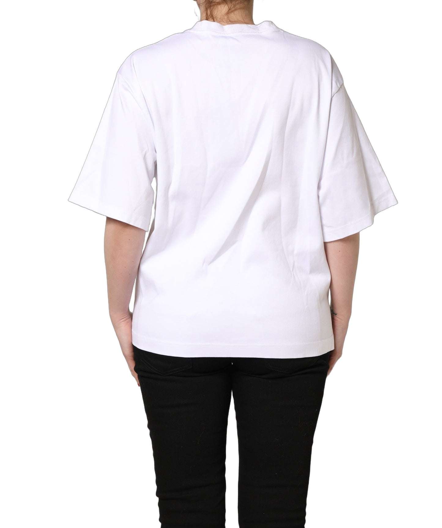 White I'm A Super Model Fan Print Jersey T-shirt