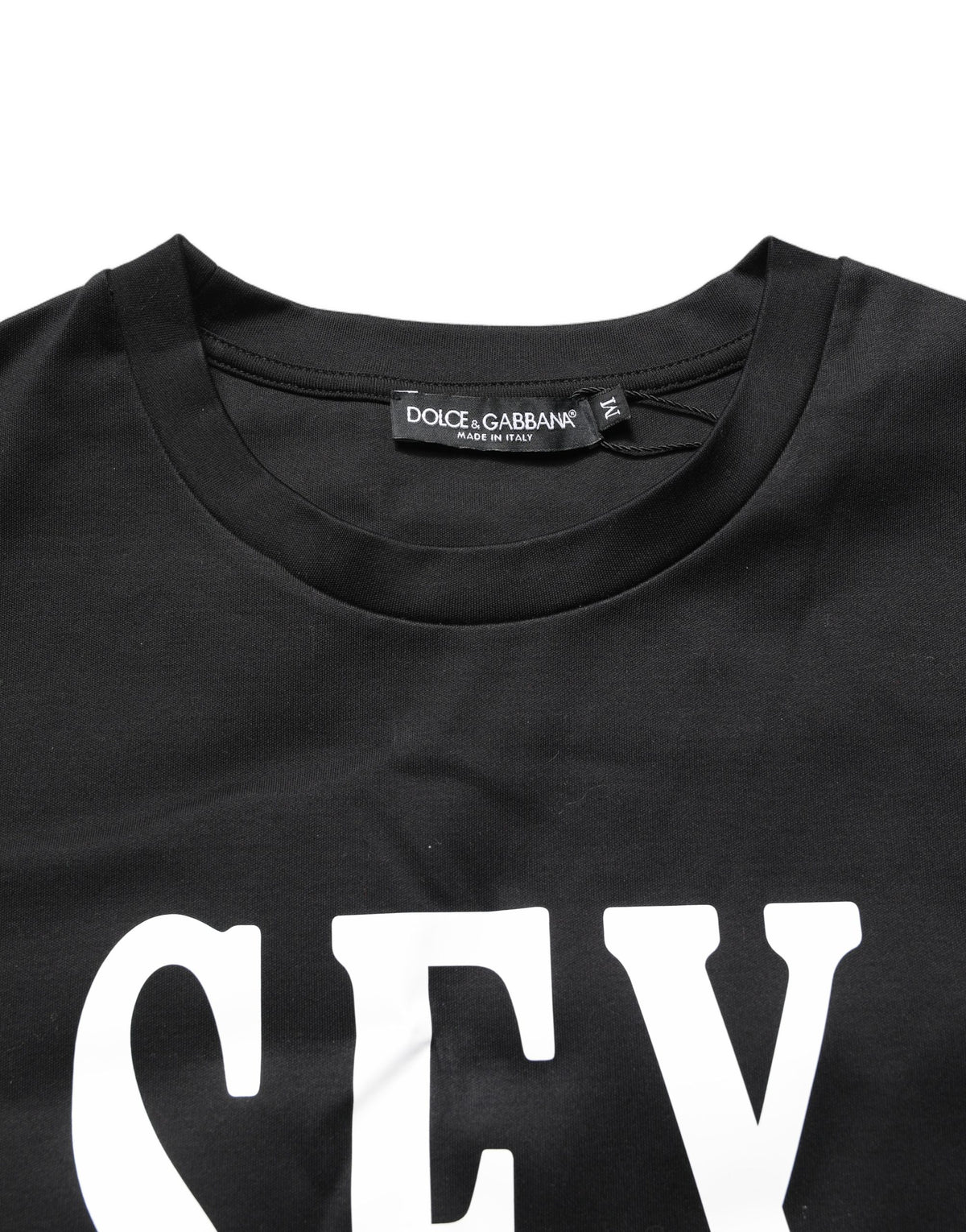 Black Jersey Graphic Short Sleeve Crew Neck T-shirt