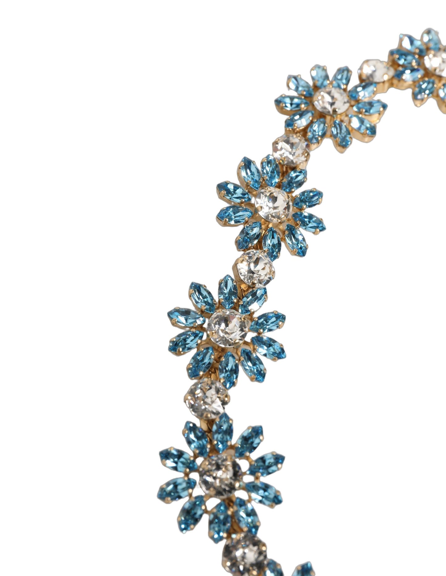 Green Leather Daisy Crystal Embellished Waist Belt