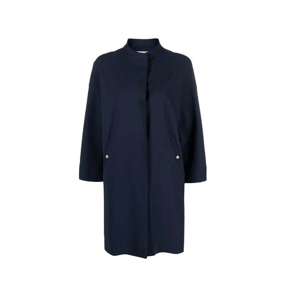 Blue Elastane Coat