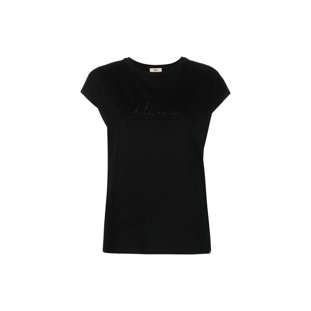 Black Cotton T-Shirt