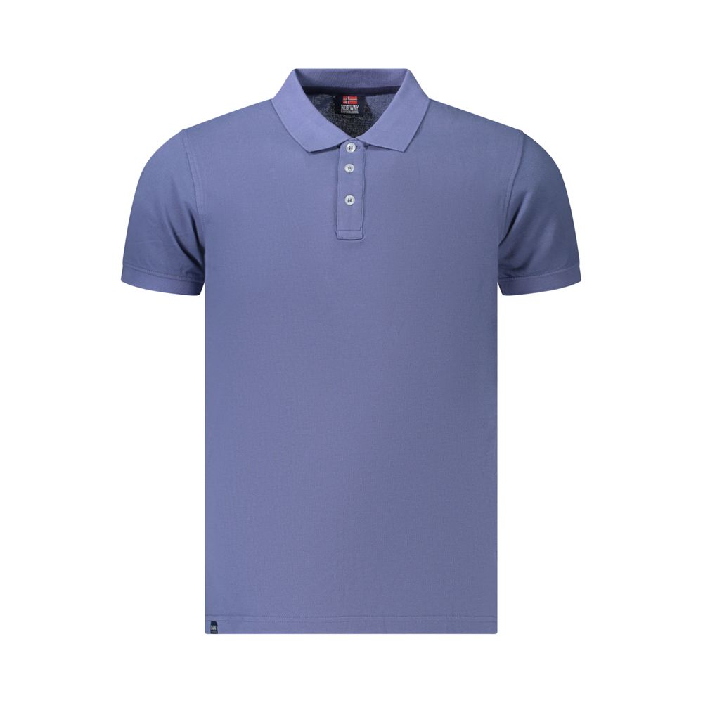 Blue Cotton Mens Polo