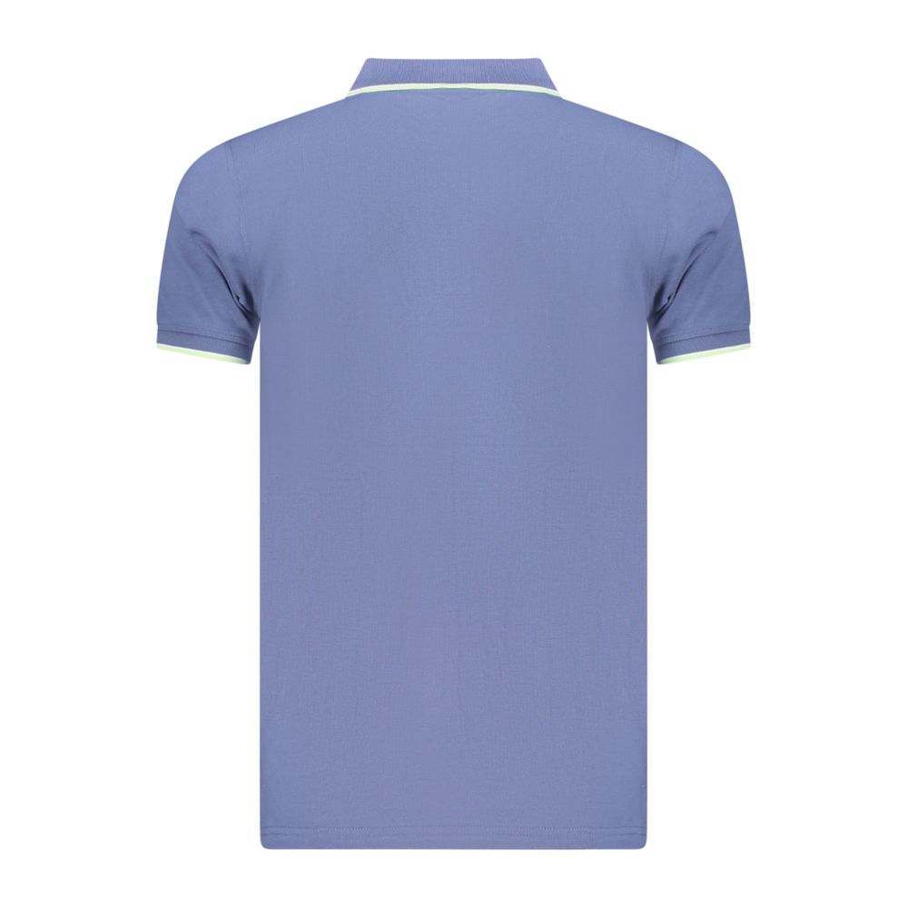 Blue Cotton Men's Polo Shirt