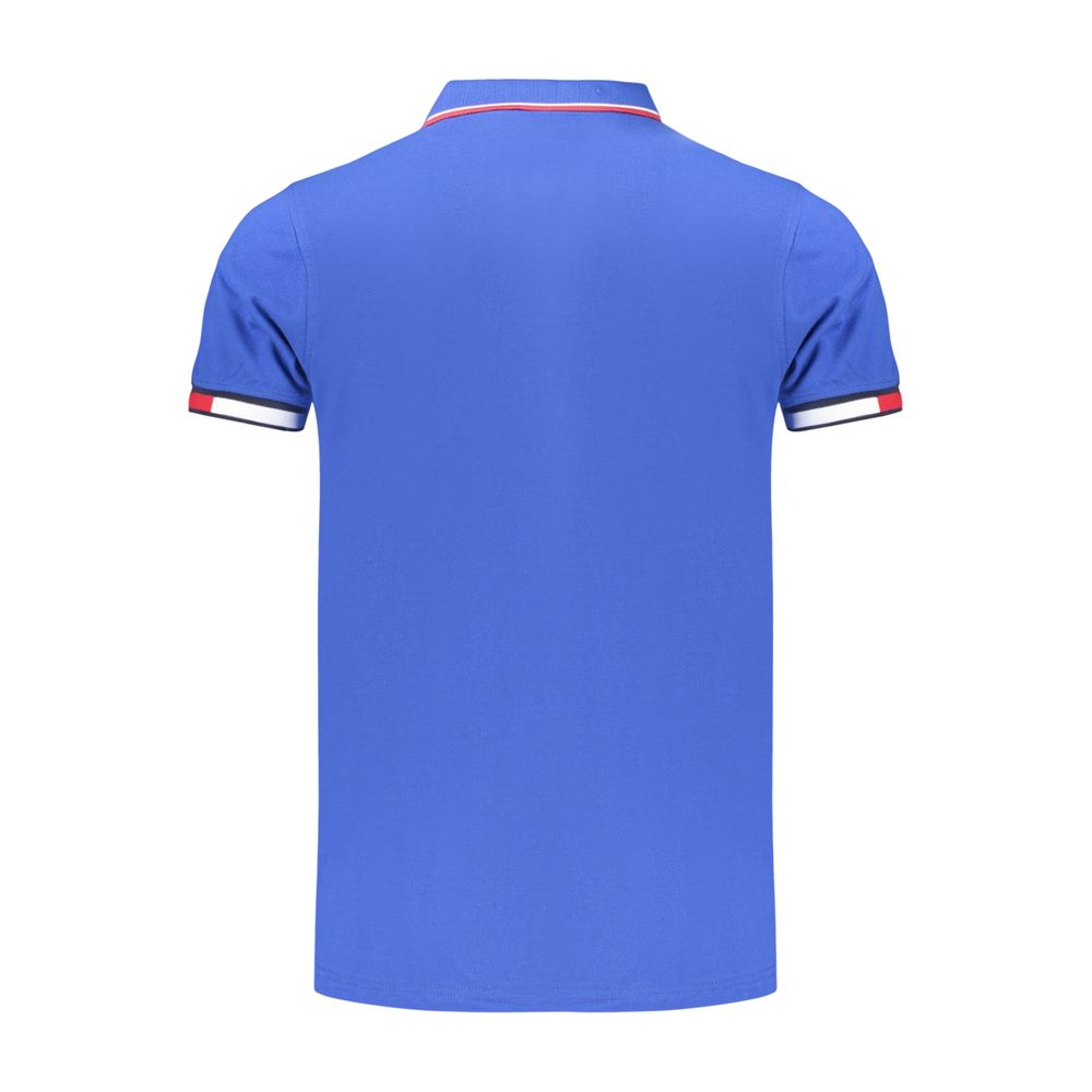 Blue Cotton Men's Polo Shirt