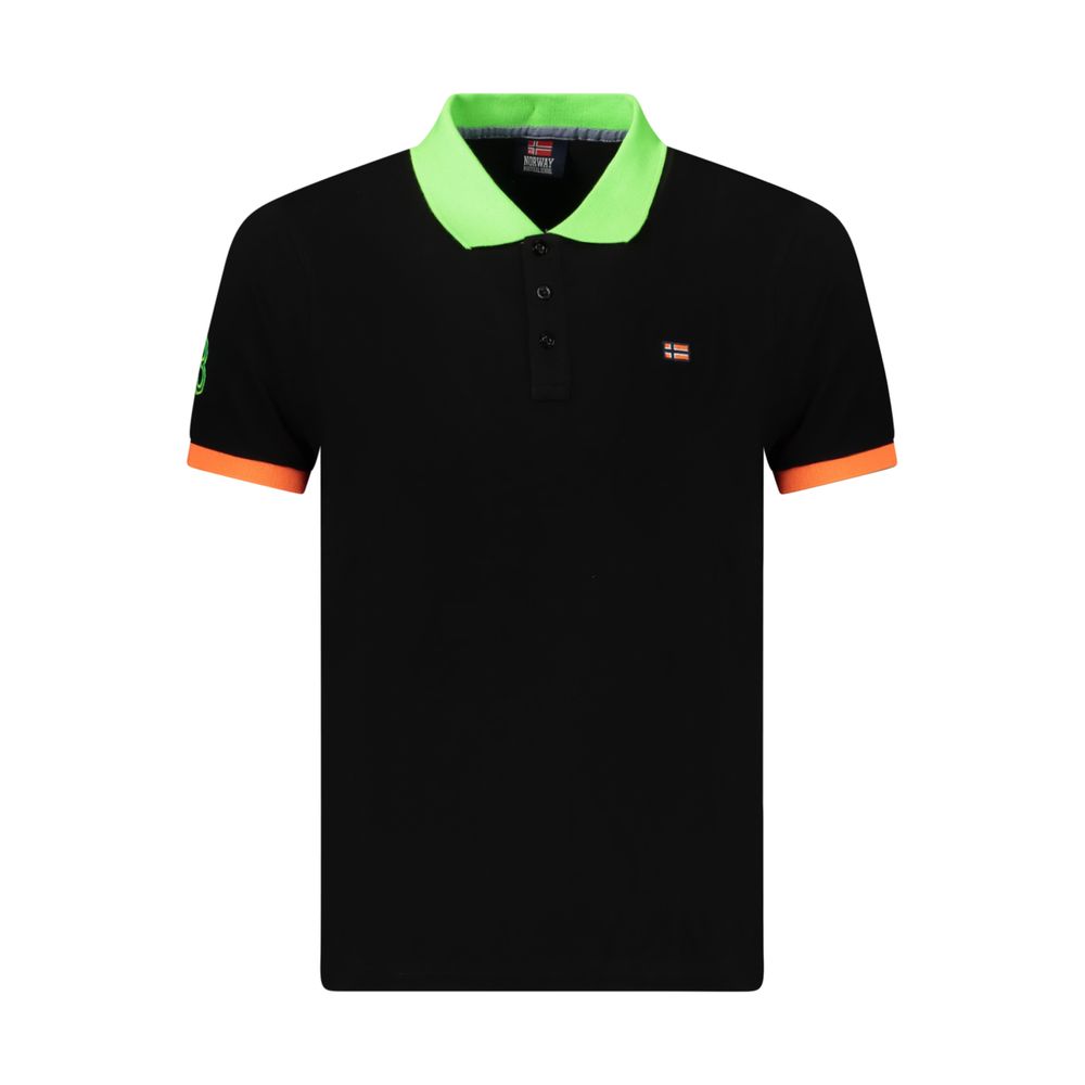 Black Cotton Men's Polo Shirt