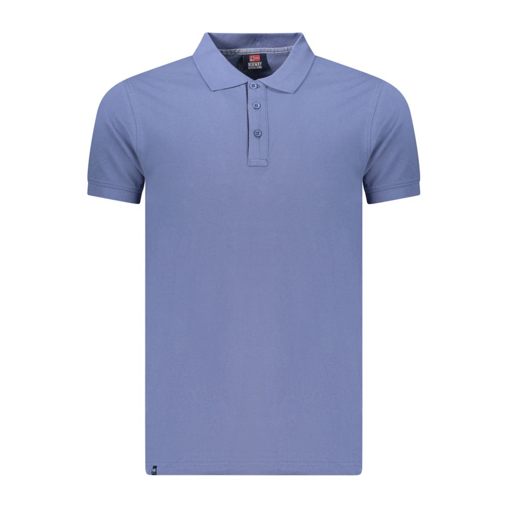 Blue Cotton Men's Polo Shirt