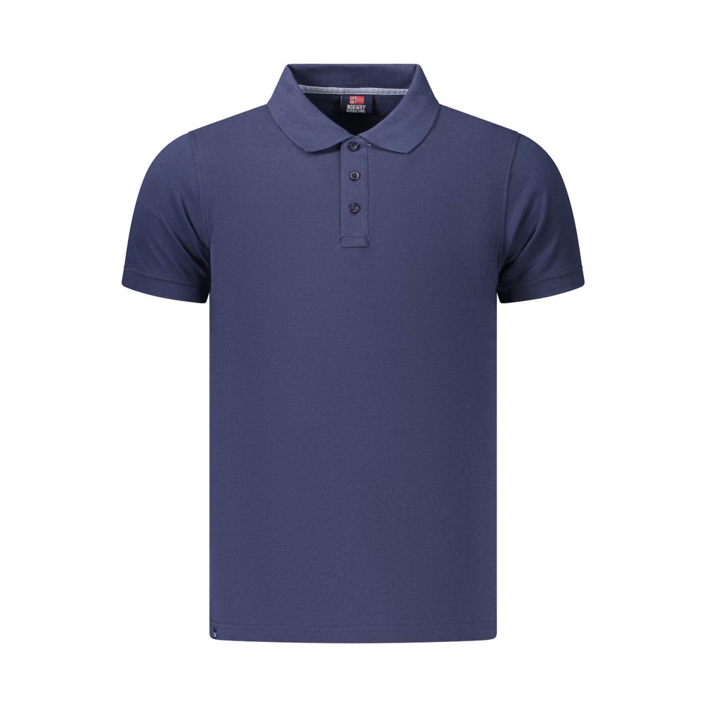 Blue Cotton Men's Polo Shirt