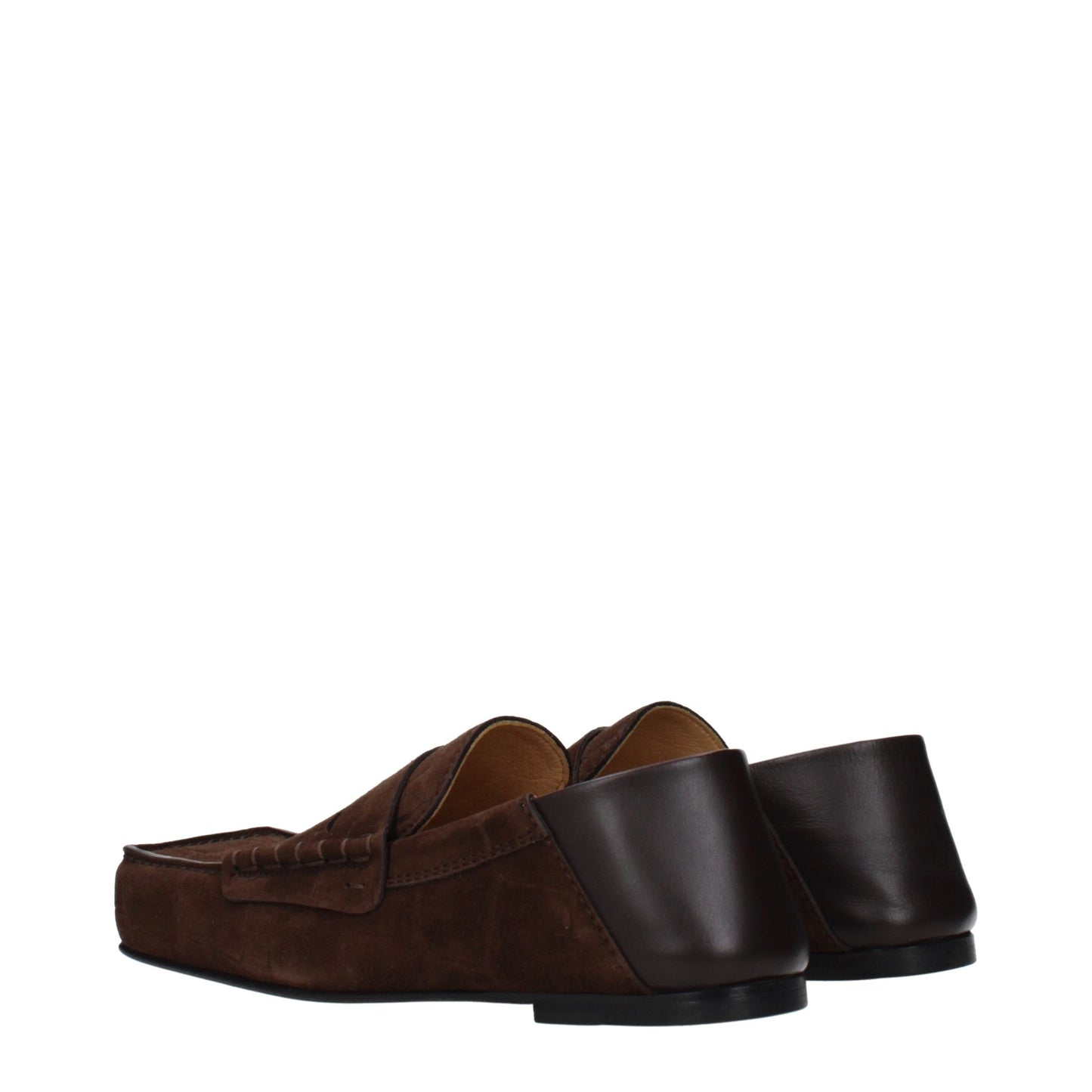 Brown Leather Slip-On Loafers