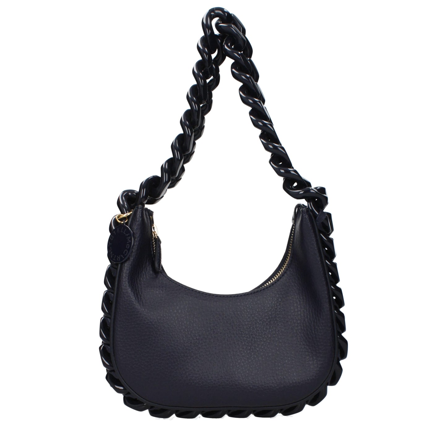 Blue Leather Shoulder Bag