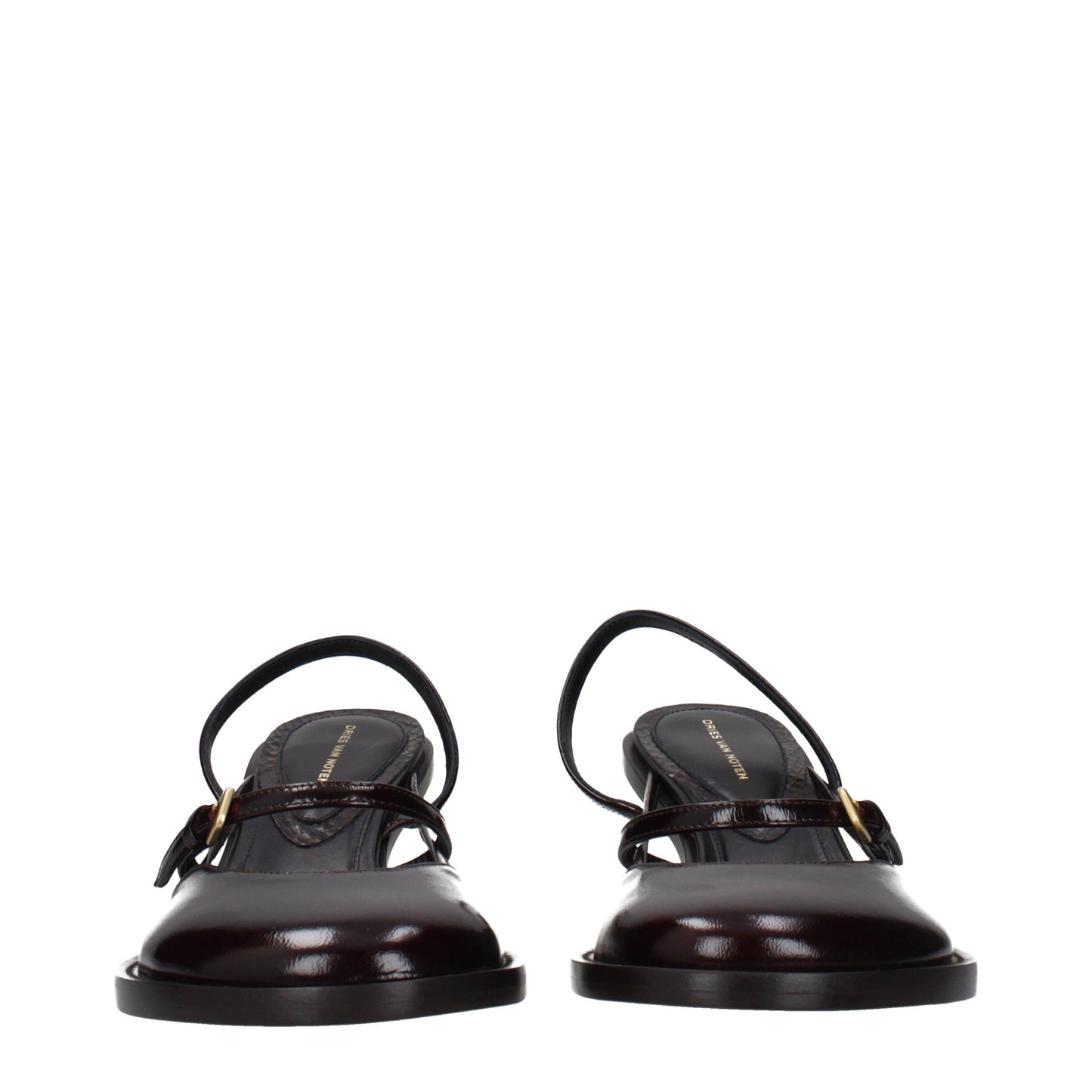 Brown Leather Platform Sandals