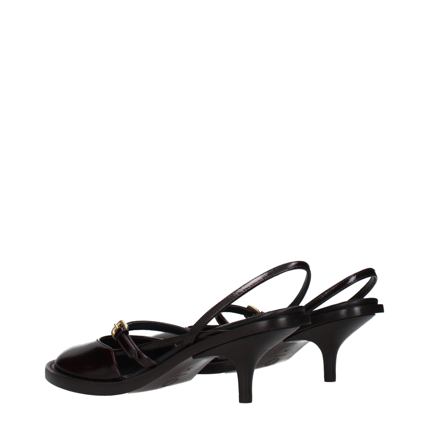 Brown Leather Platform Sandals