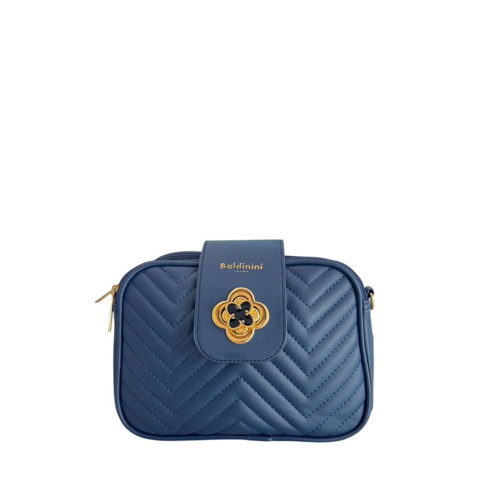 Blue PU Women Crossbody Bag