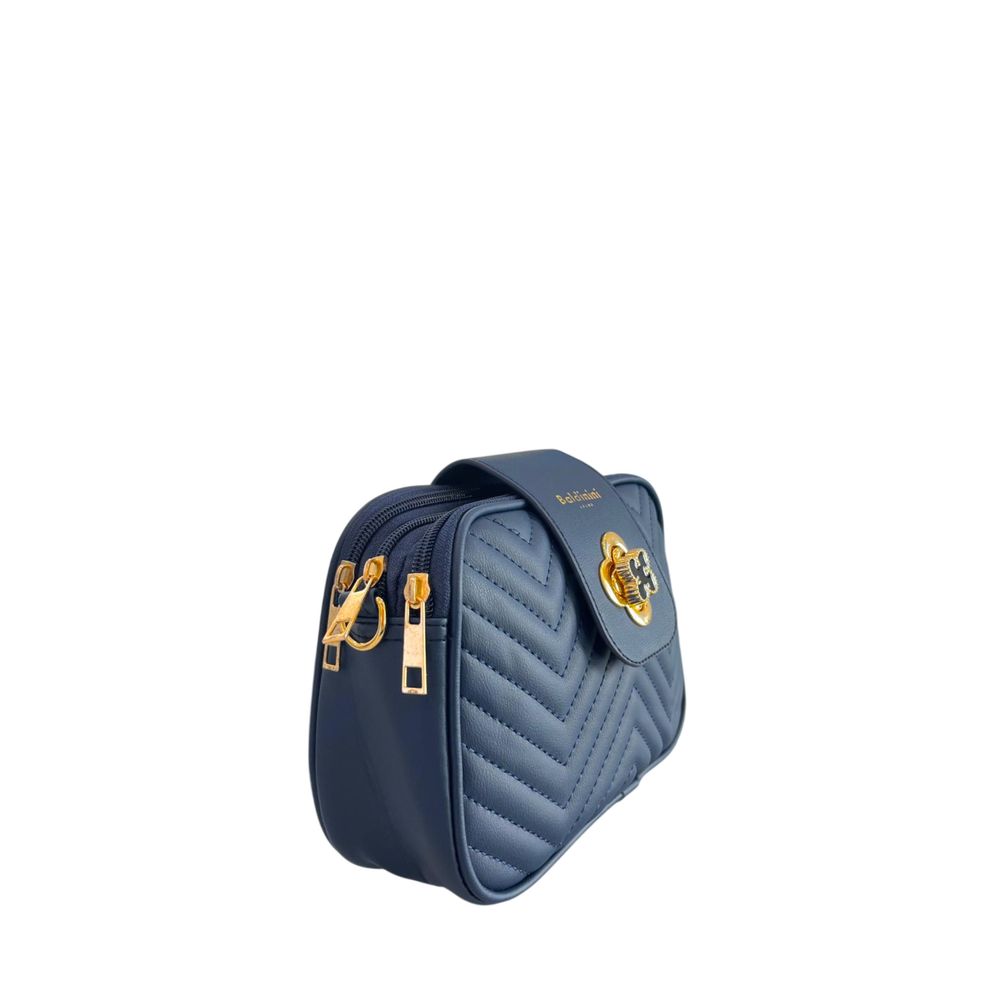 Blue PU Women Crossbody Bag