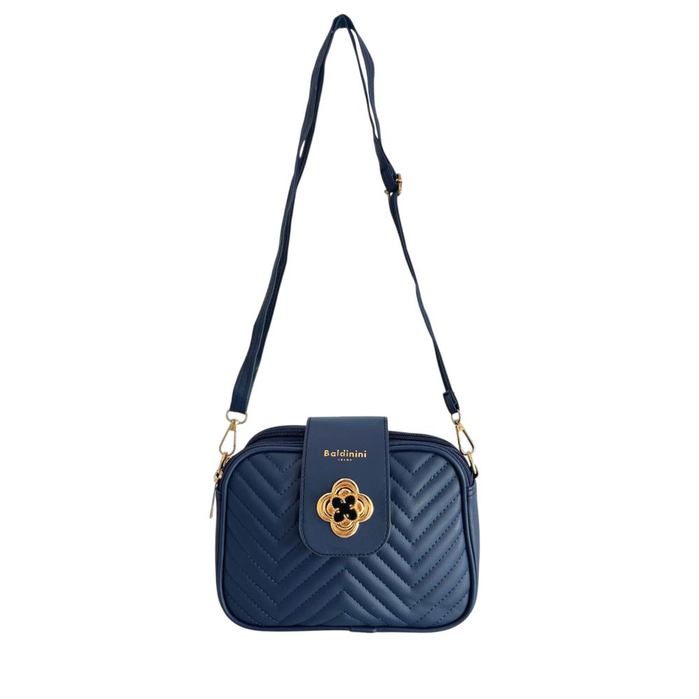 Blue PU Women Crossbody Bag