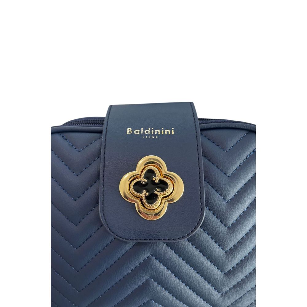 Blue PU Women Crossbody Bag