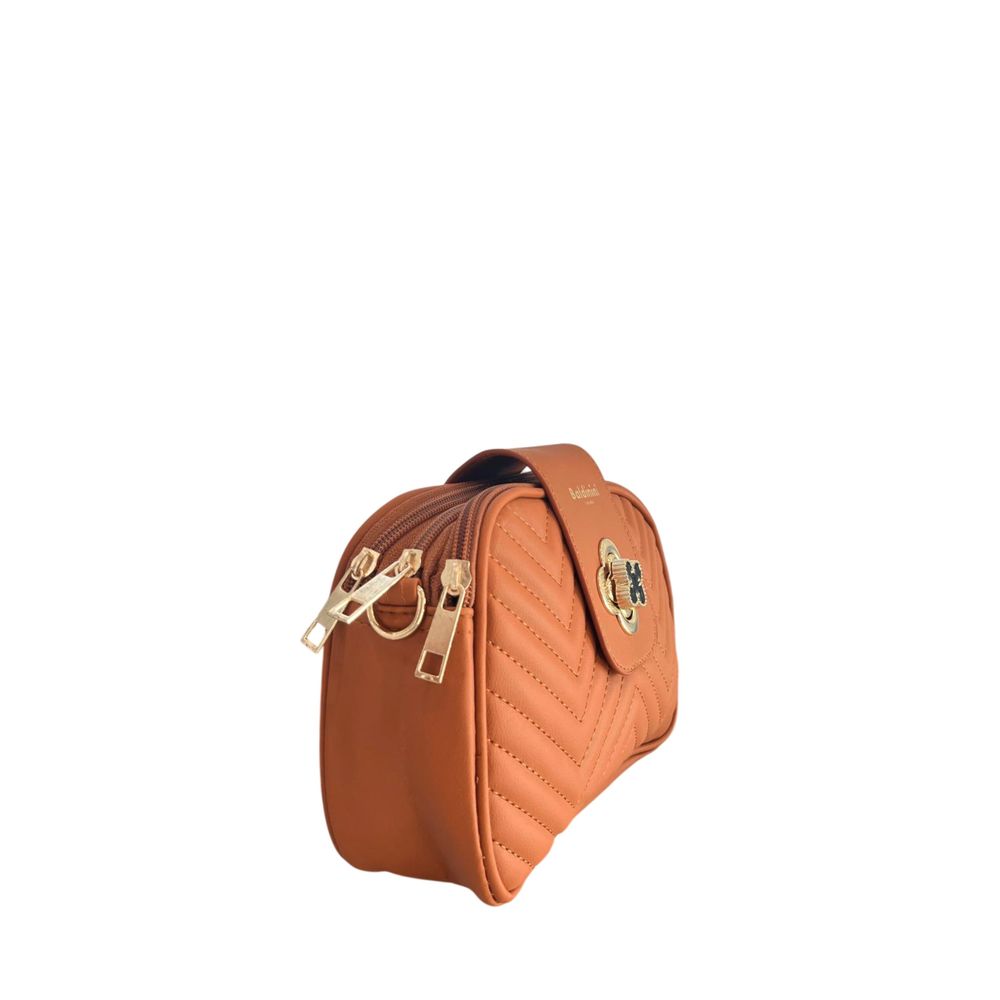 Brown PU Women Crossbody Bag