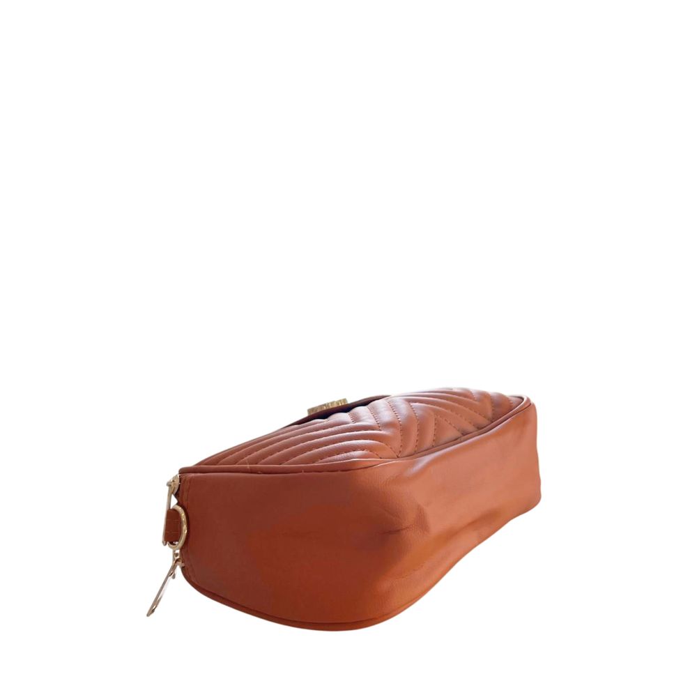 Brown PU Women Crossbody Bag