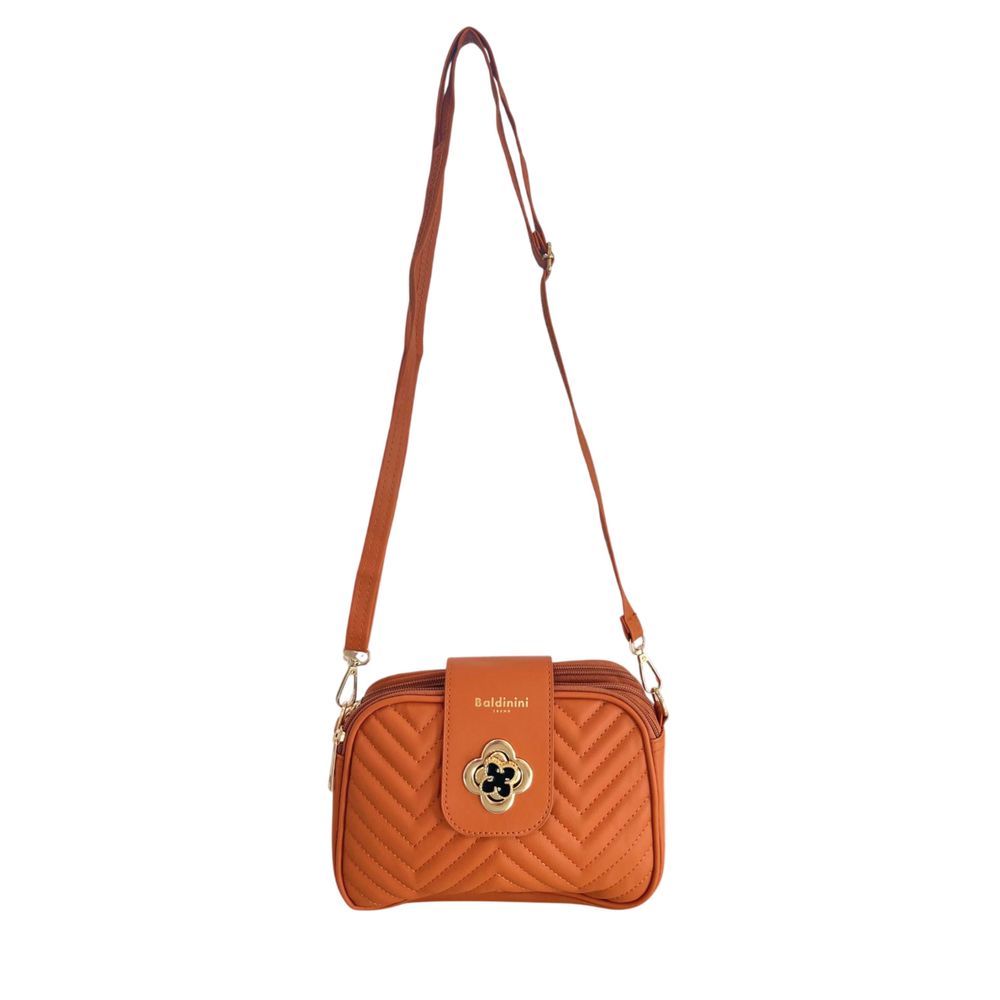 Brown PU Women Crossbody Bag