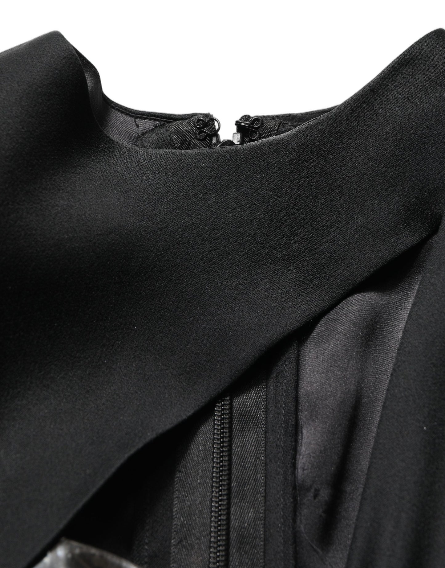 Black Silver OneShoulder Cocktail Gown Dress
