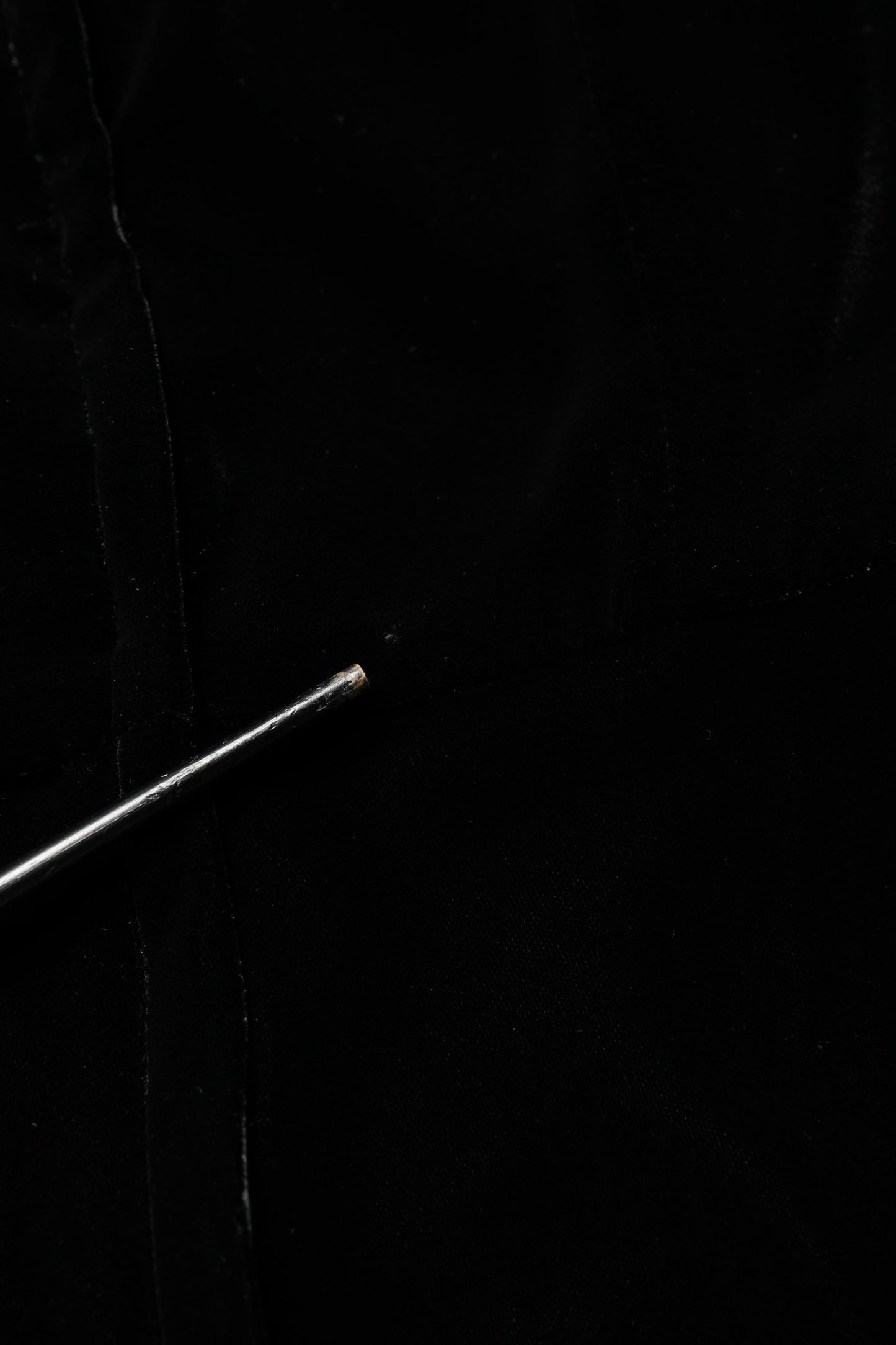 Black Viscose Velvet Floor Length Gown Dress