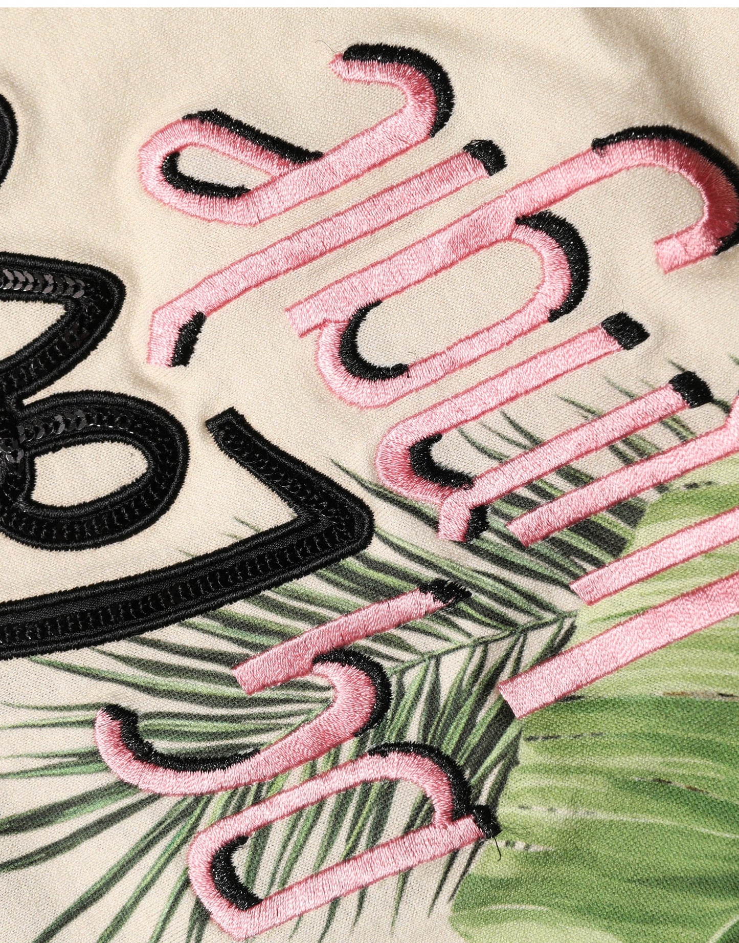 Beige Jungle Print Cotton Round Neck T-Shirt