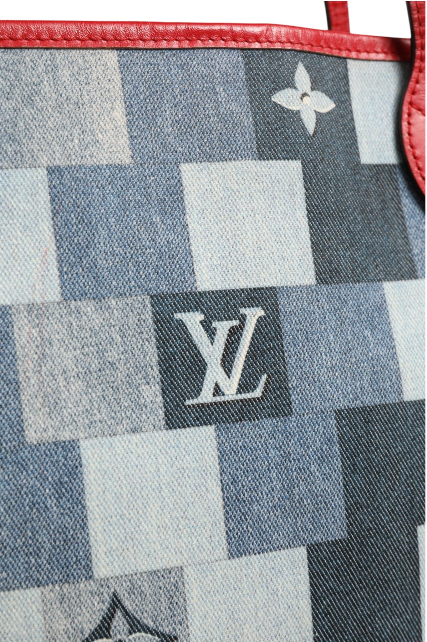 Neverfull Patchwork Monogram Denim Tote Bag