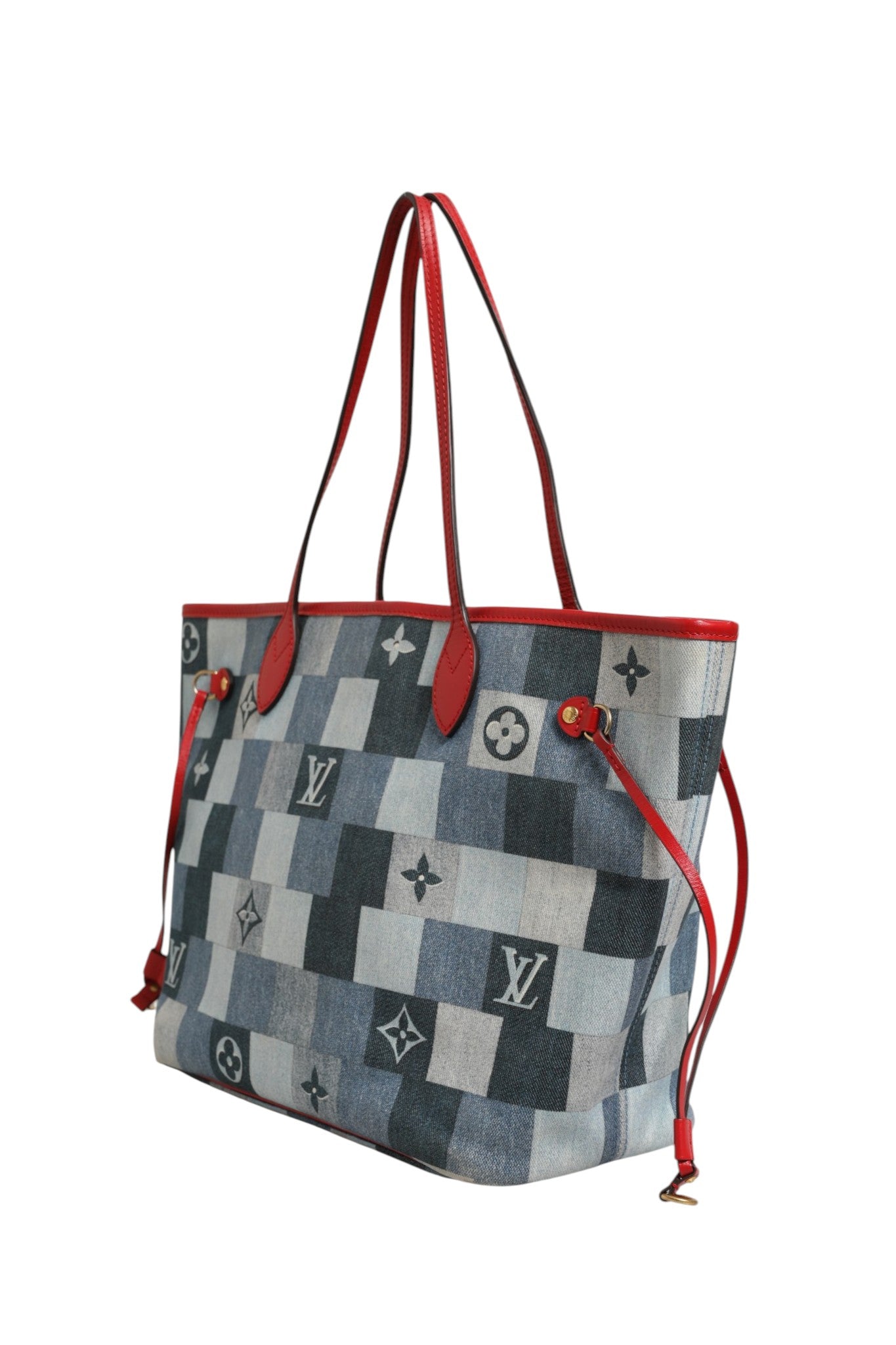 Neverfull Patchwork Monogram Denim Tote Bag