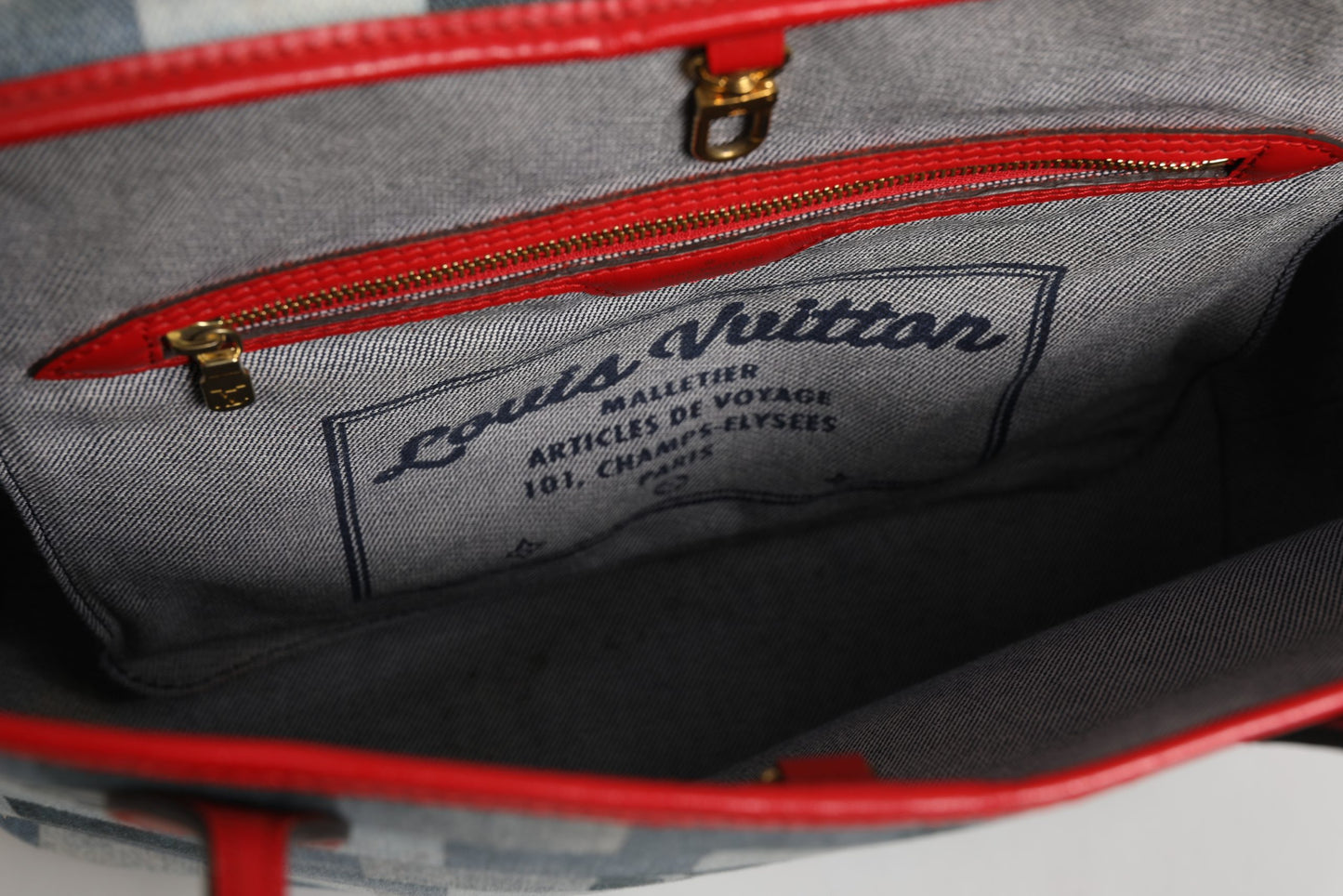 Neverfull Patchwork Monogram Denim Tote Bag