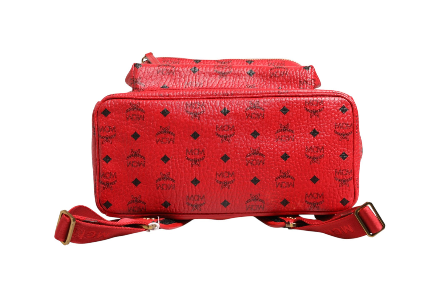 Medium Stark Studded Visetos Backpack - Red