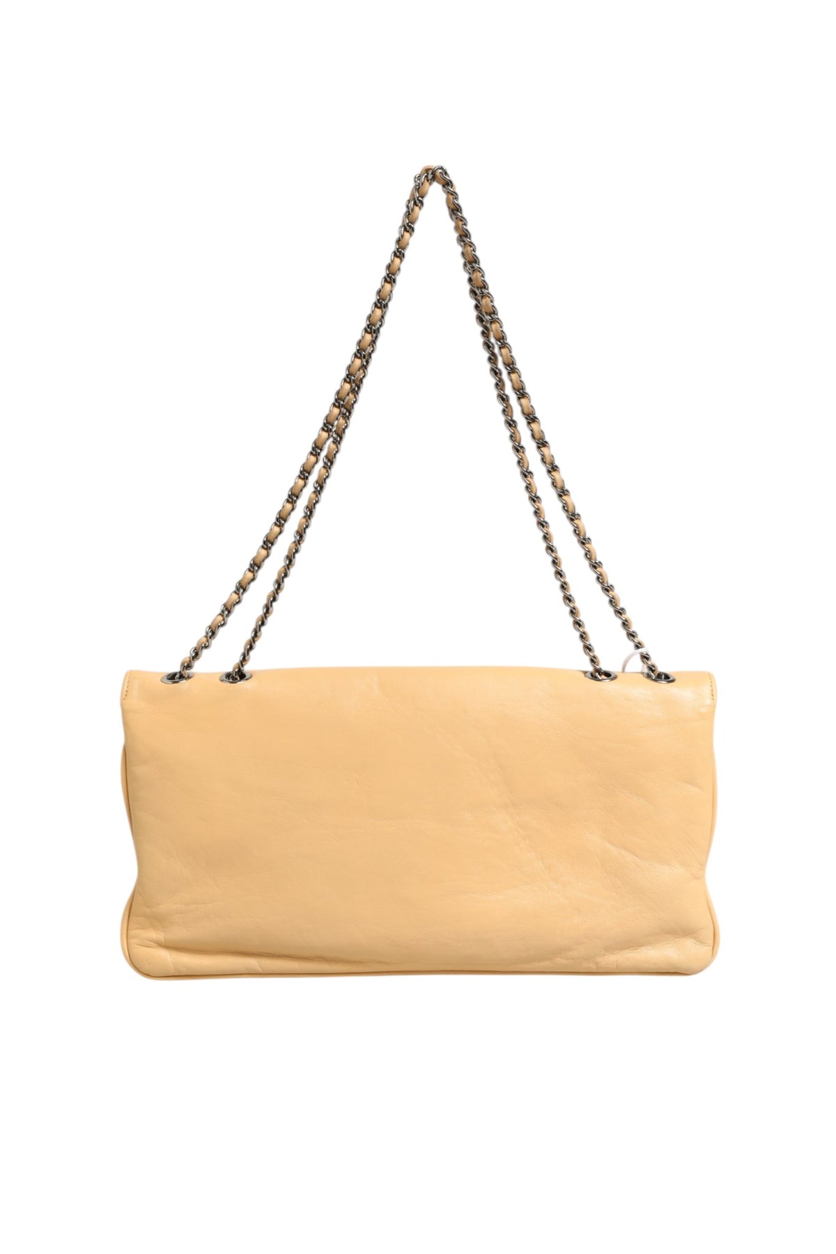 Beige Lambskin Giant Reissue Mademoiselle Lock Flap Bag