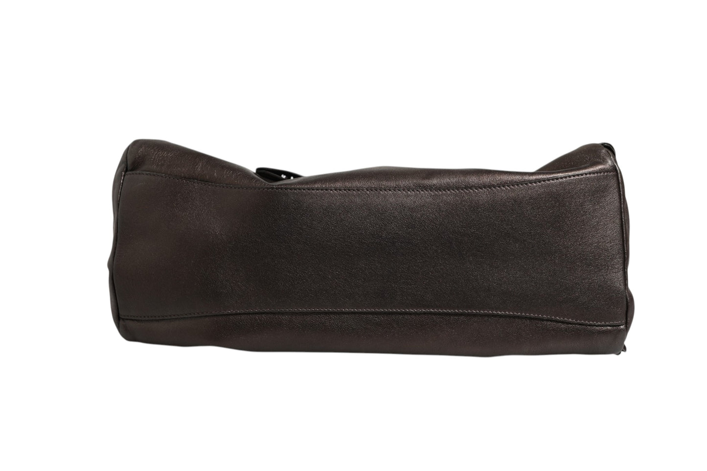 Metallic Nappa Leather Ruffle Shoulder Bag