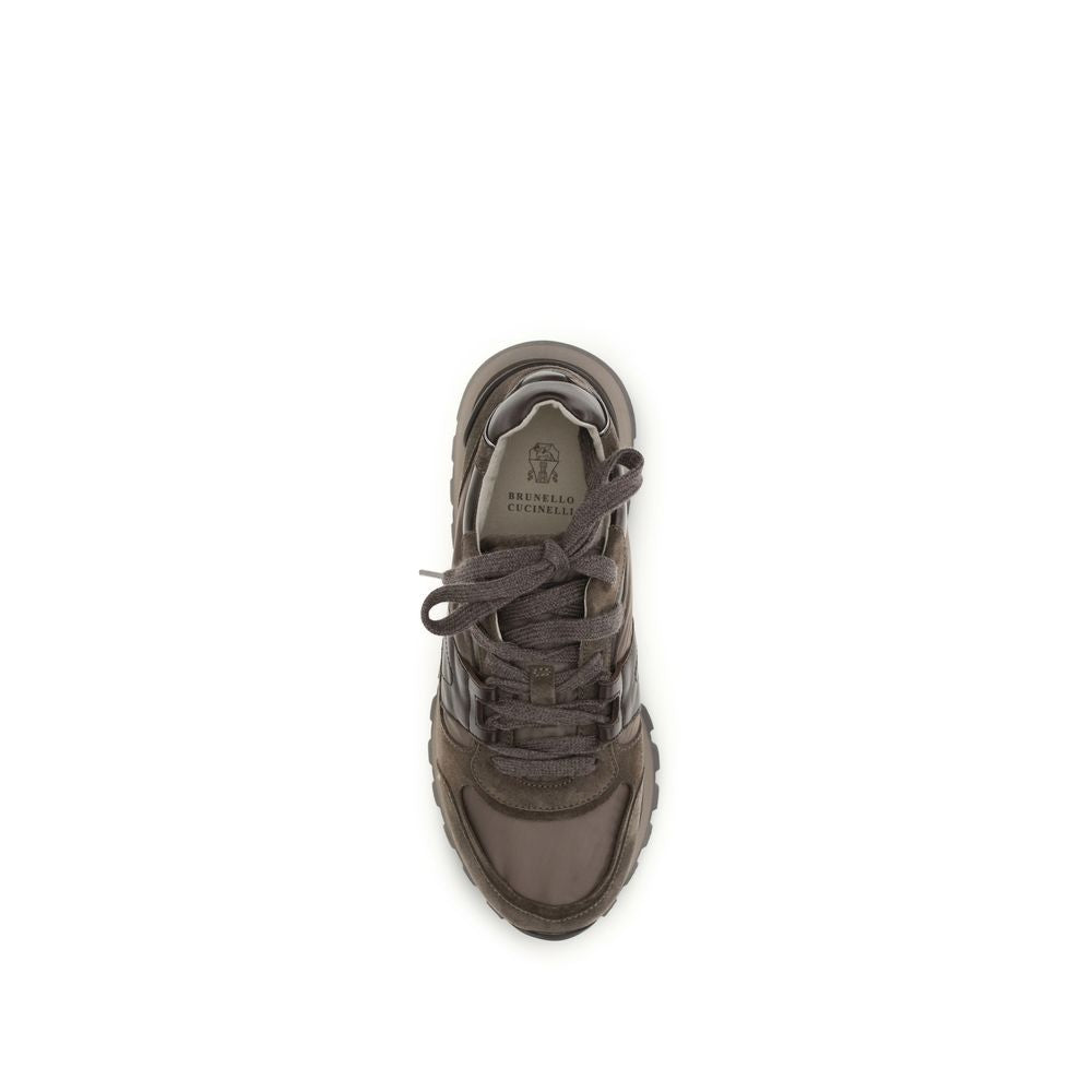 Brown Calf Leather Bos Taurus Athletic Sneakers
