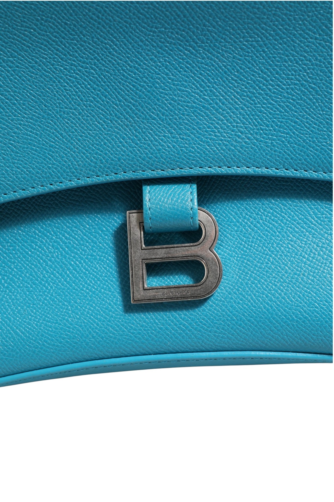 Calfskin S Downtown Blue Shoulder Bag