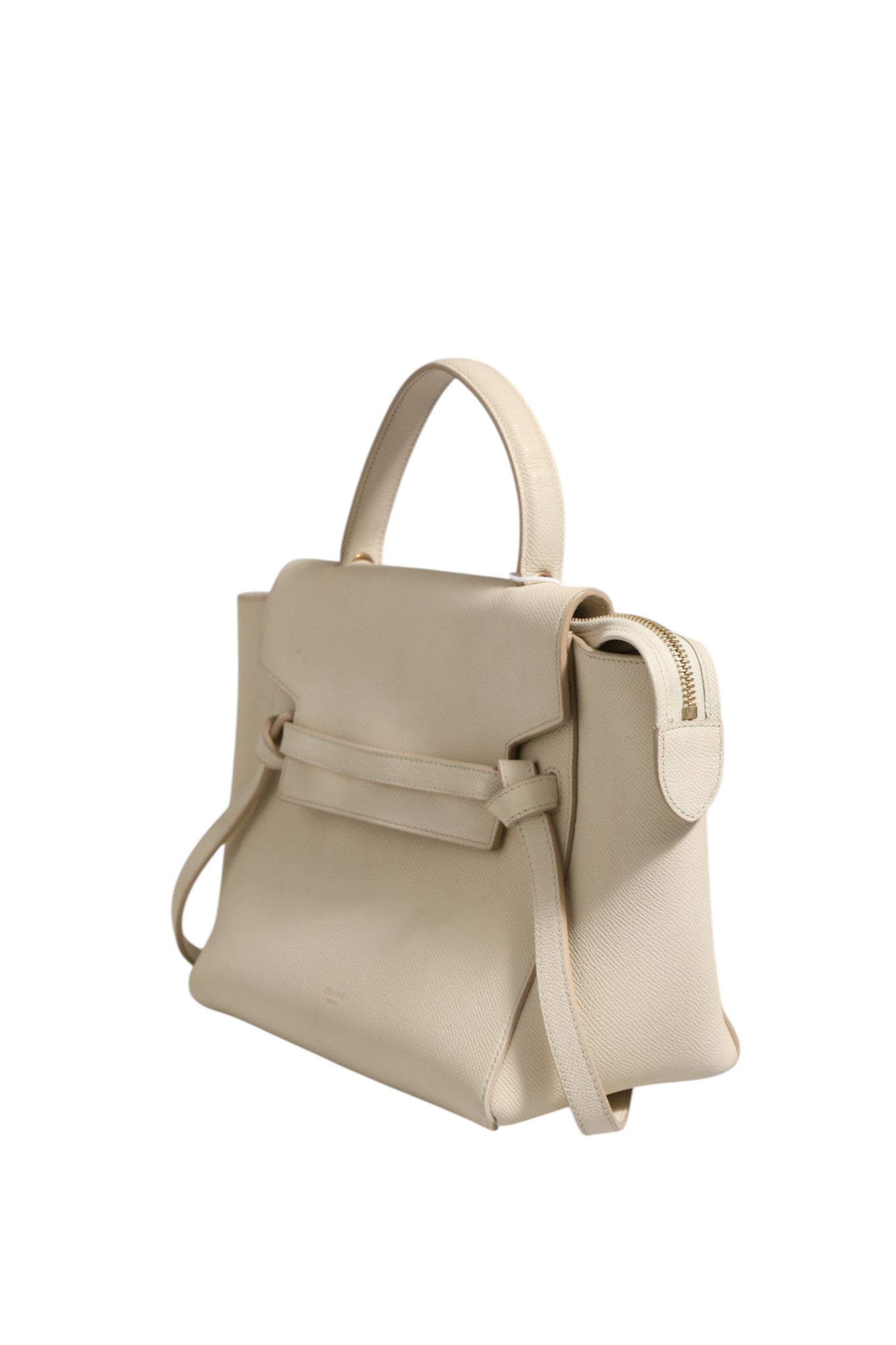 Nano Belt Bag Grained Calfskin Chalk