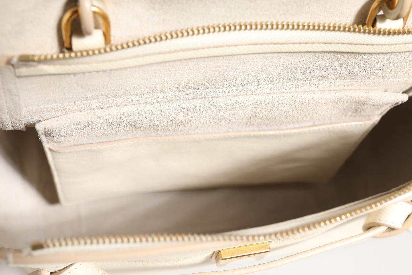 Nano Belt Bag Grained Calfskin Chalk