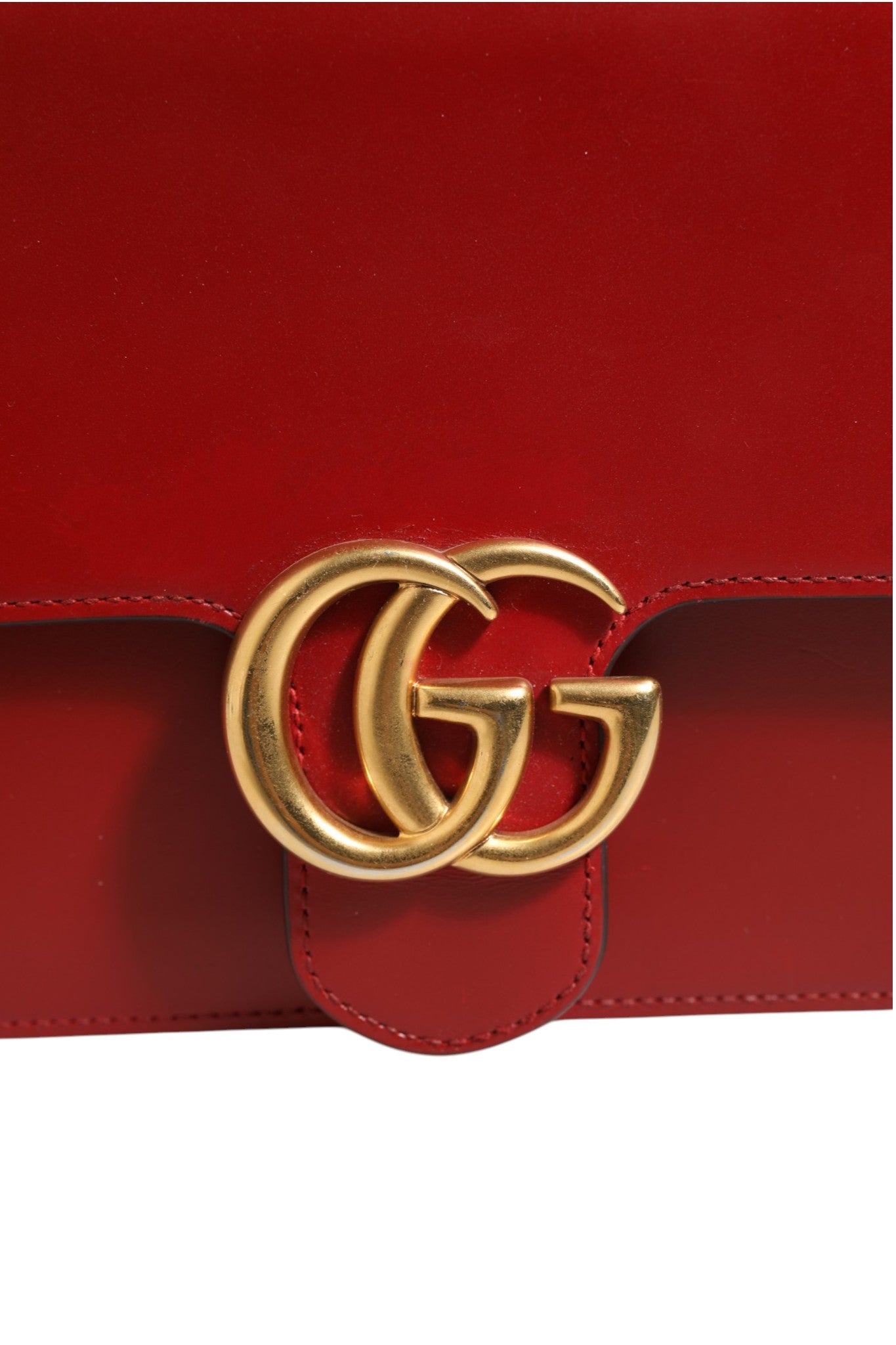 Marmont small shoulder bag in Rosso Ancora red leather