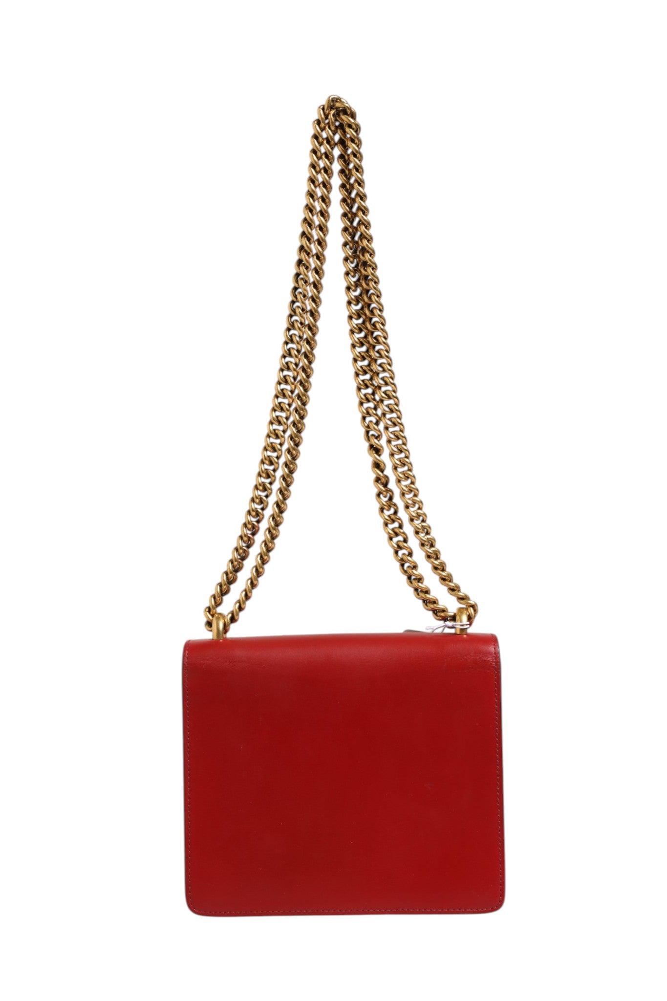 Marmont small shoulder bag in Rosso Ancora red leather
