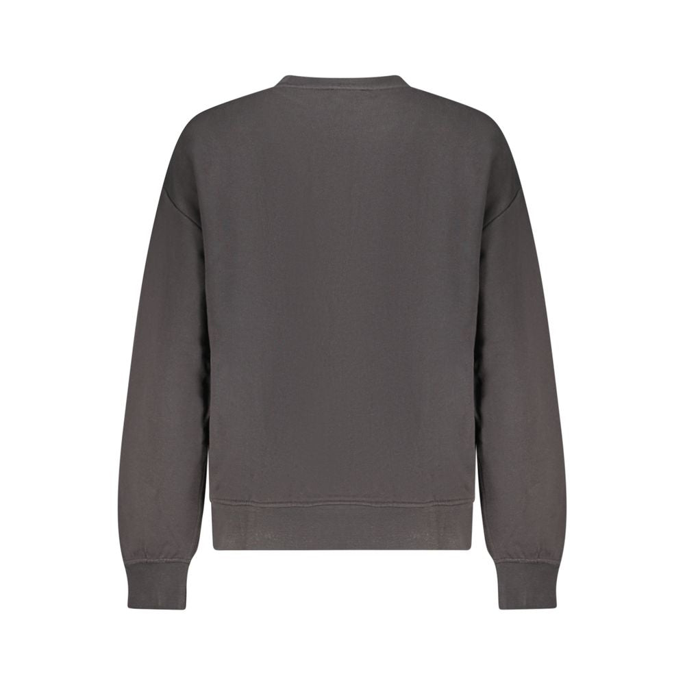 Black Cotton Womens Sweatshirt