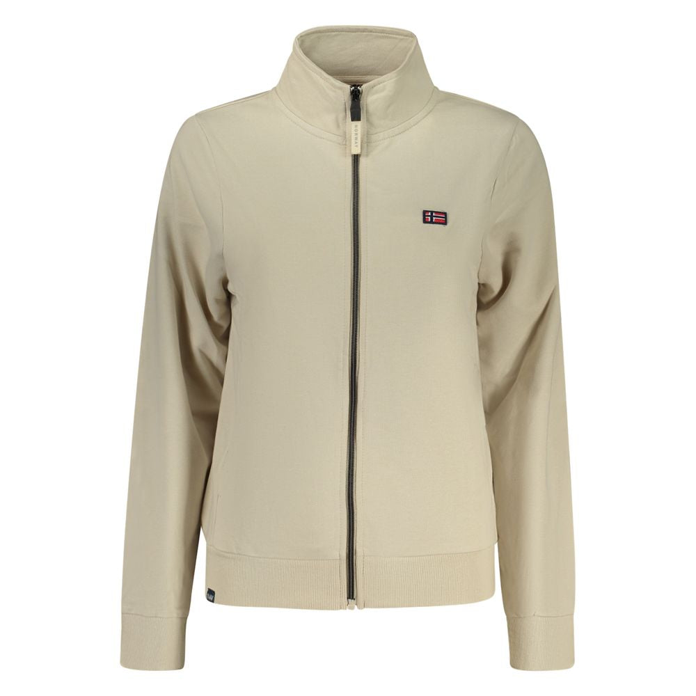 Beige Cotton Womens Sweatshirt