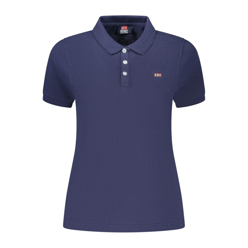 Blue Cotton Women's Polo Shirt