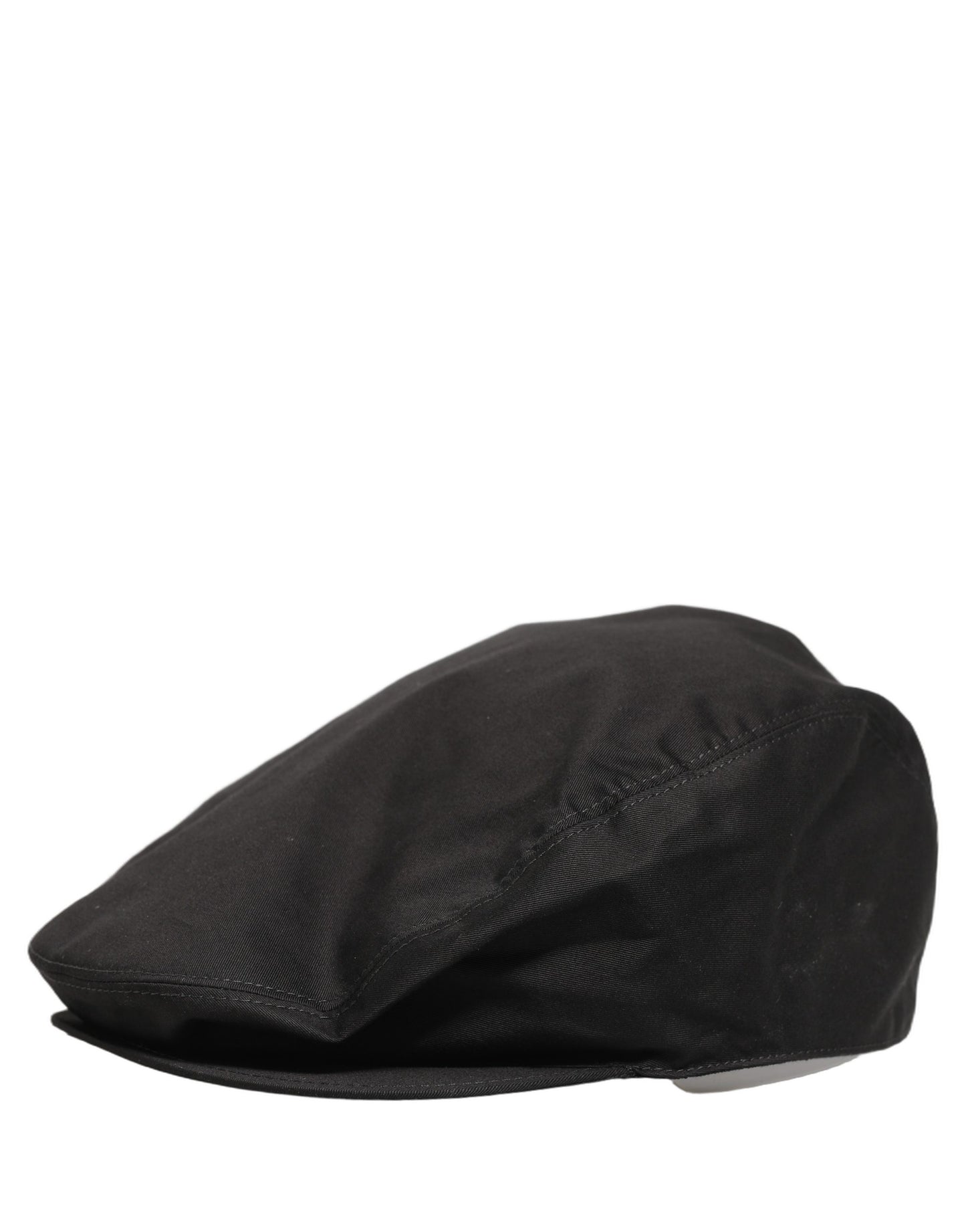 Men Black Cotton Stretch Newsboy Cloth Capello Hat