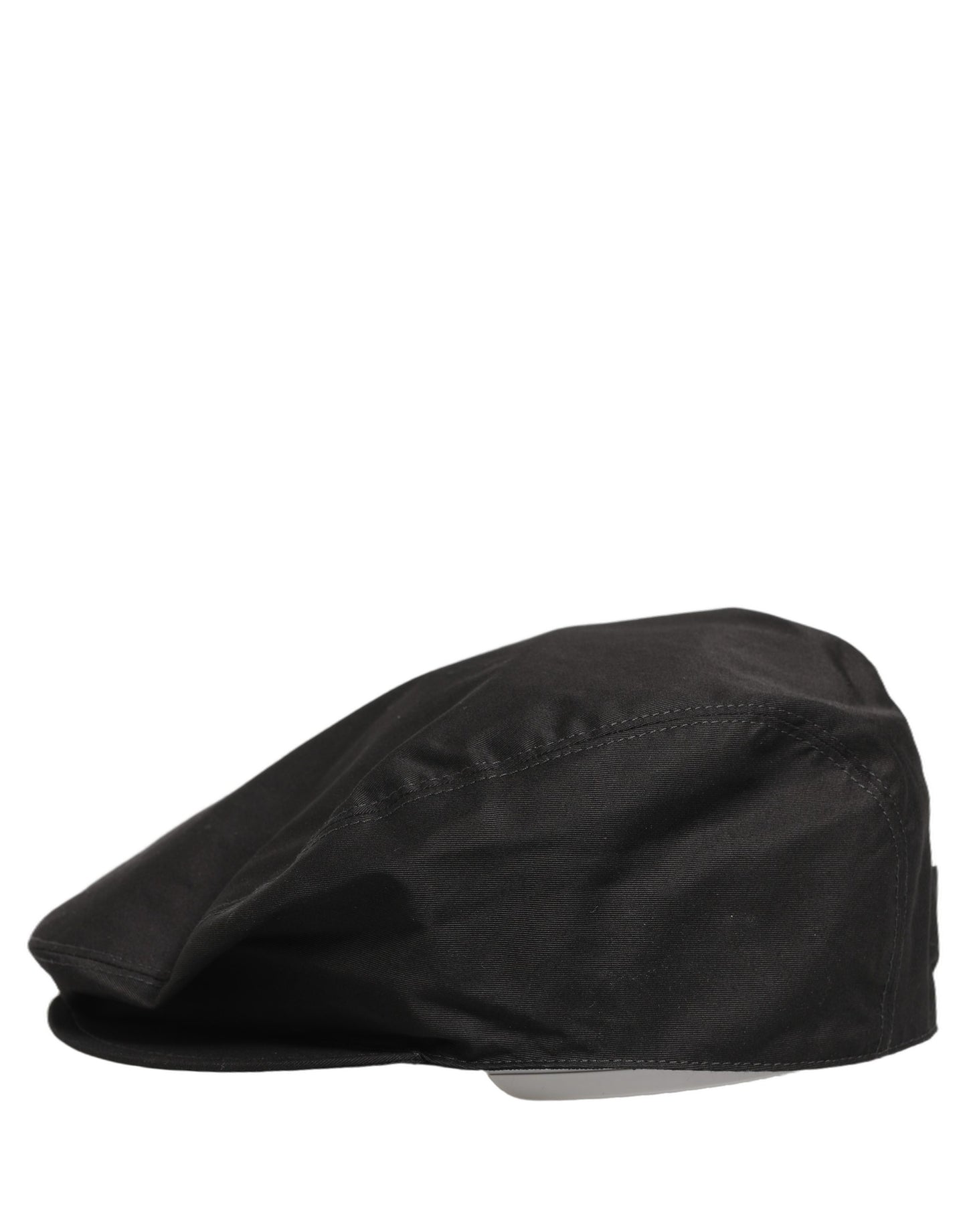 Men Black Cotton Stretch Newsboy Cloth Capello Hat
