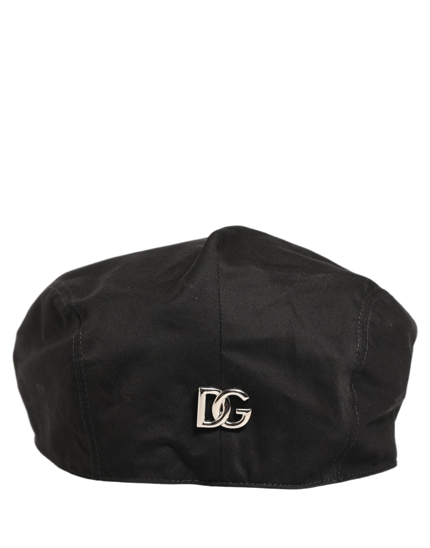 Men Black Cotton Stretch Newsboy Cloth Capello Hat