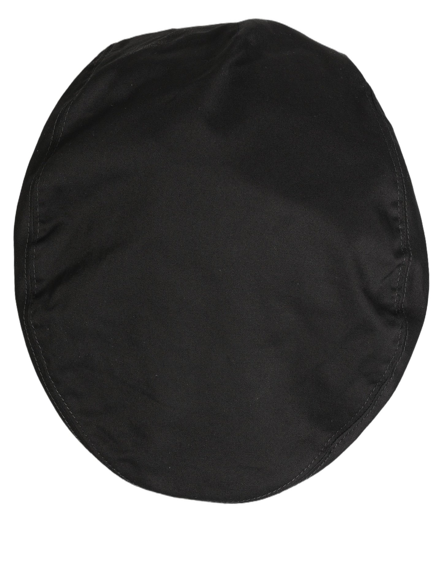 Men Black Cotton Stretch Newsboy Cloth Capello Hat