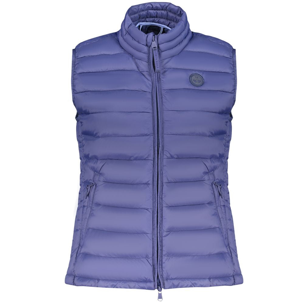 Blue Polyester Women Jacket