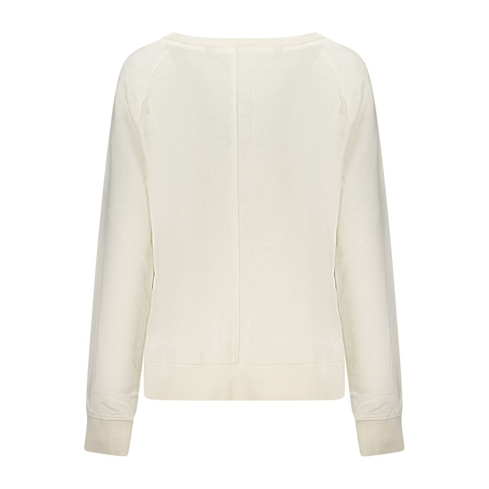 White Cotton Women's Sweatshirt