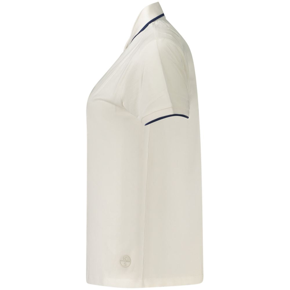 White Cotton Women's Polo Shirt