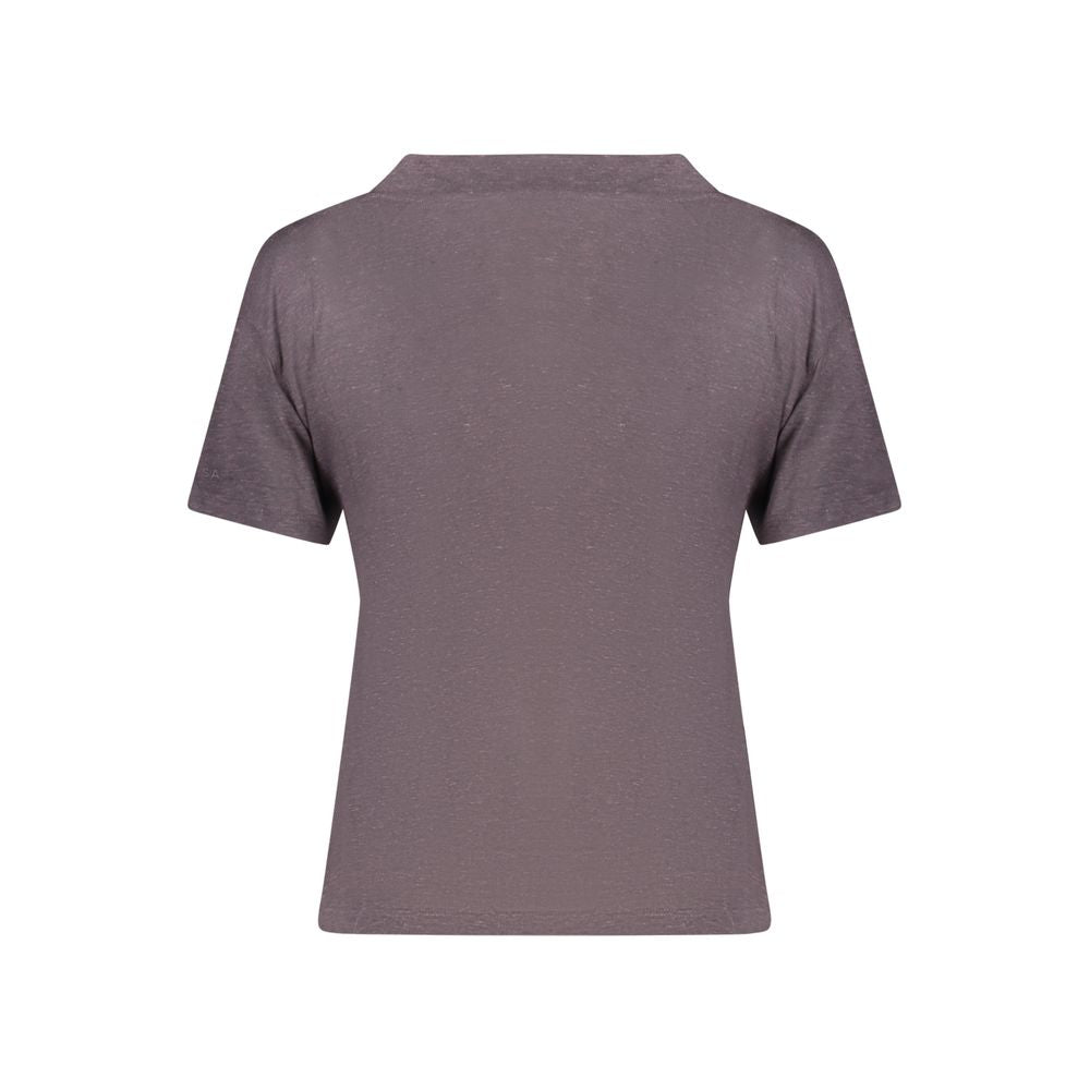 Gray Viscose Women T-Shirt
