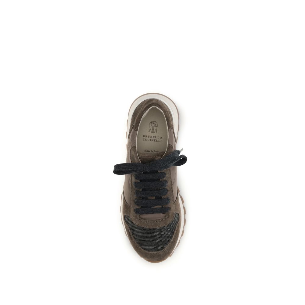 Brown Calf Leather Bos Taurus Athletic Sneakers