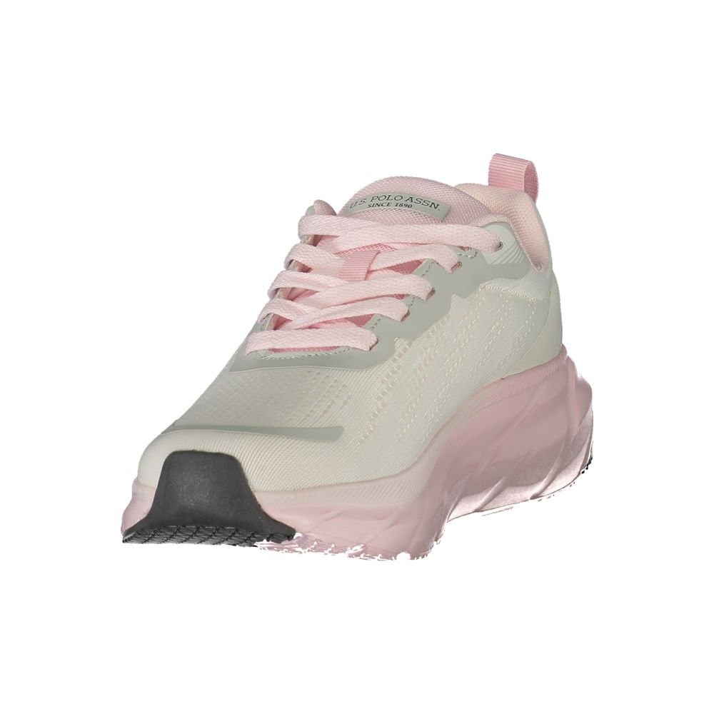 White Polyurethane Women's Sneaker